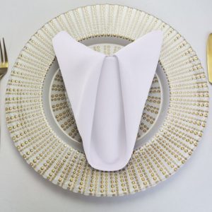 white polyester napkin