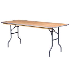 72" Rectangular Wood Table Rental