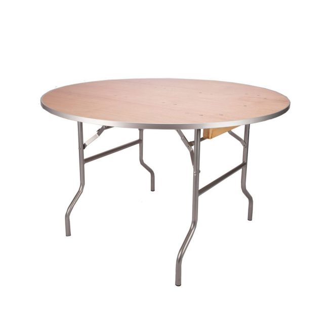 48" Round Wood Table Rental