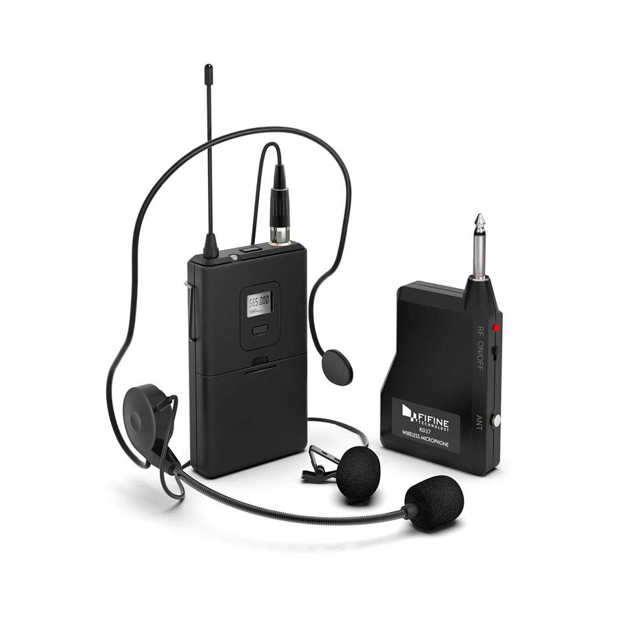 Wireless Microphone set with Headset and Lavalier Lapel Mic