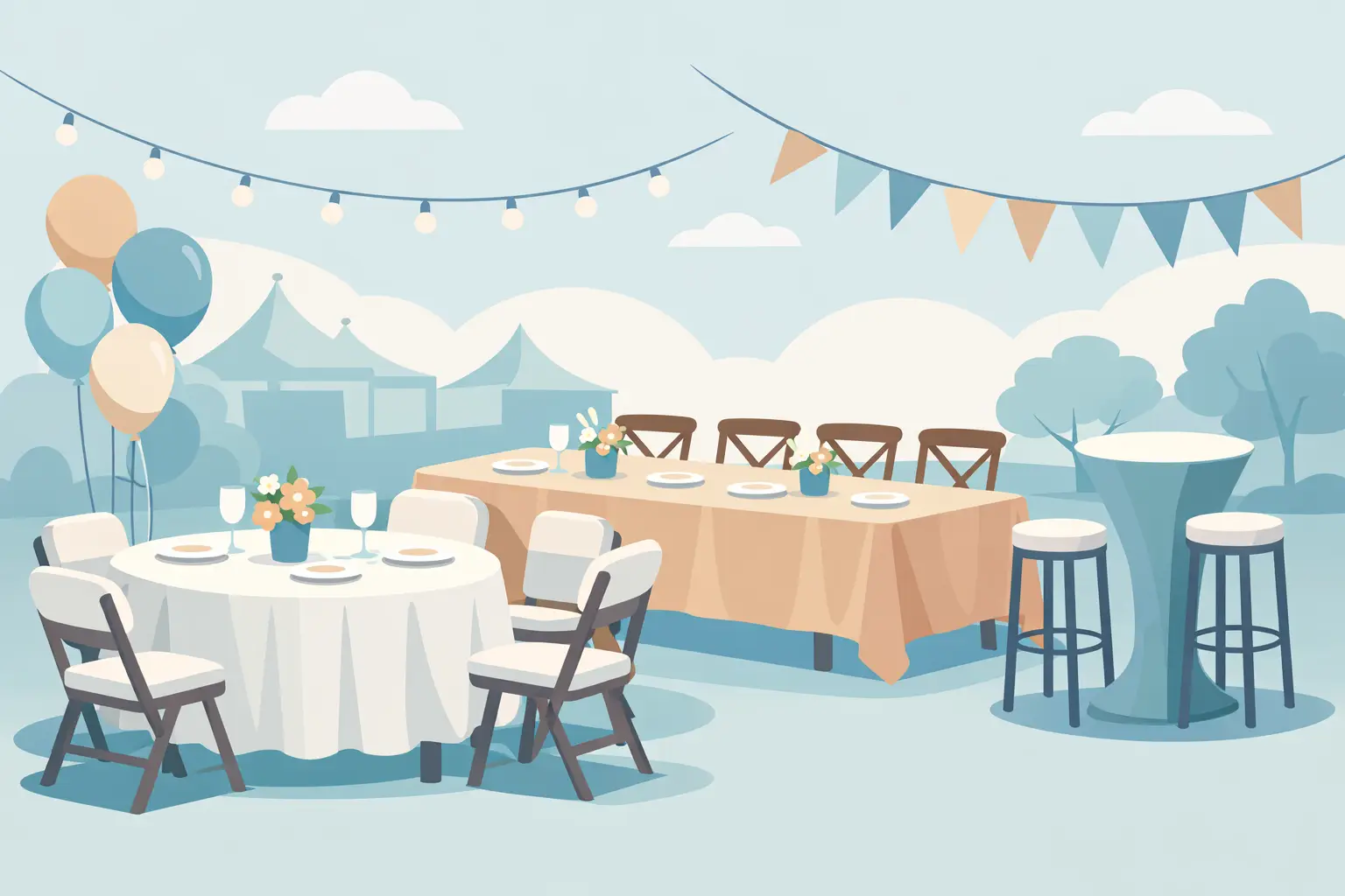 Party Table and Chair Rentals That Fit