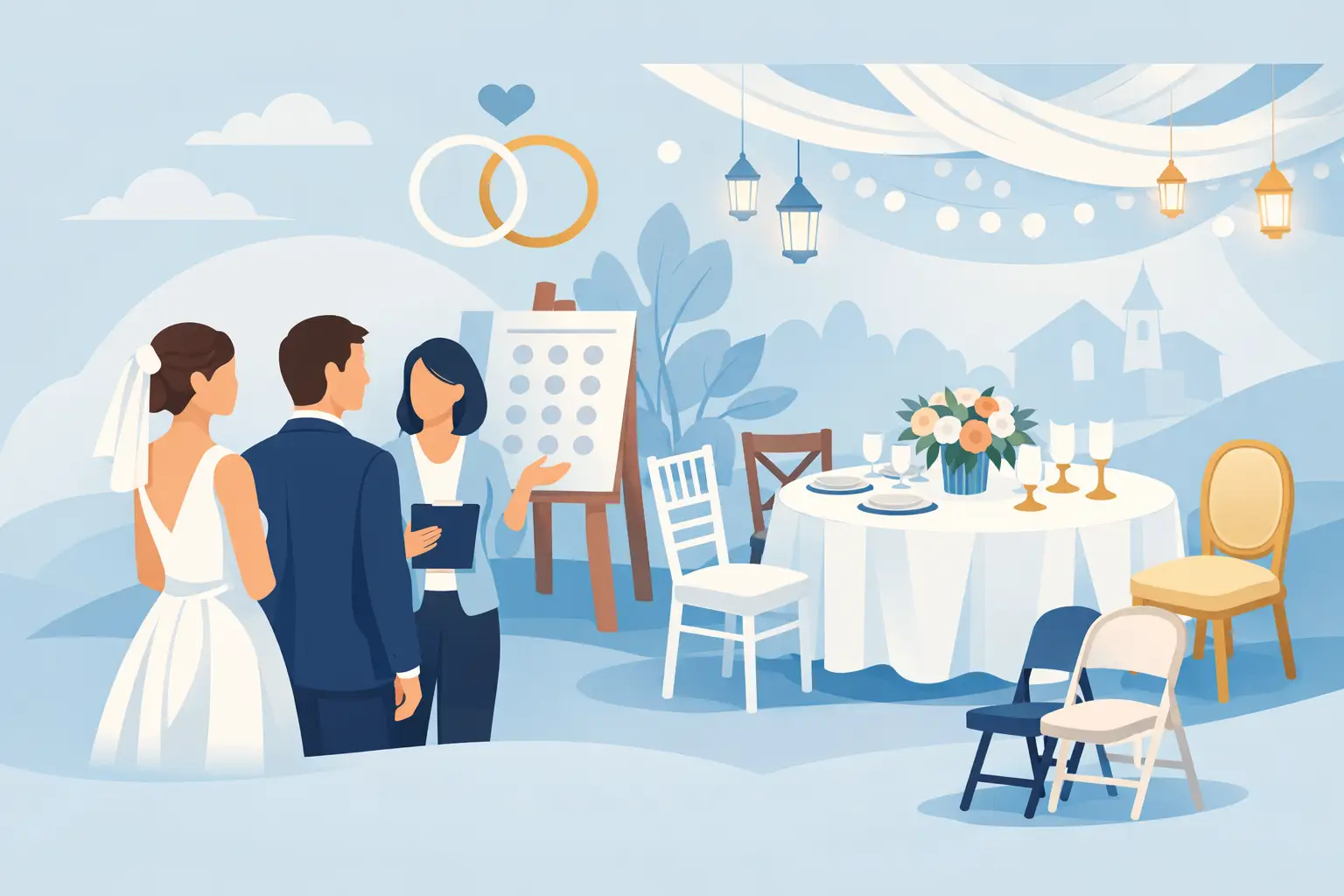 How to Rent Wedding Reception Seating