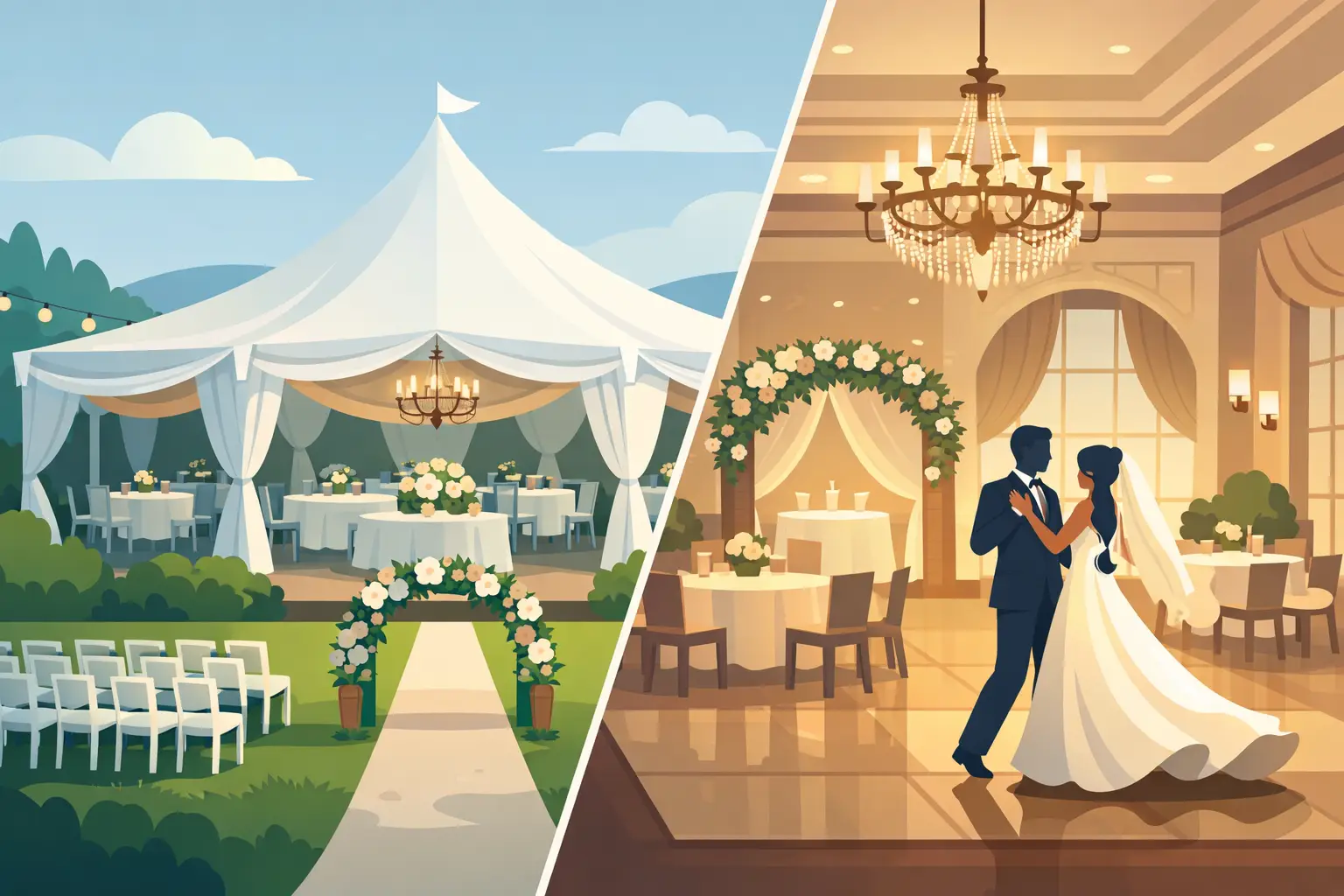 Tent vs Venue Wedding: Which Fits Best?