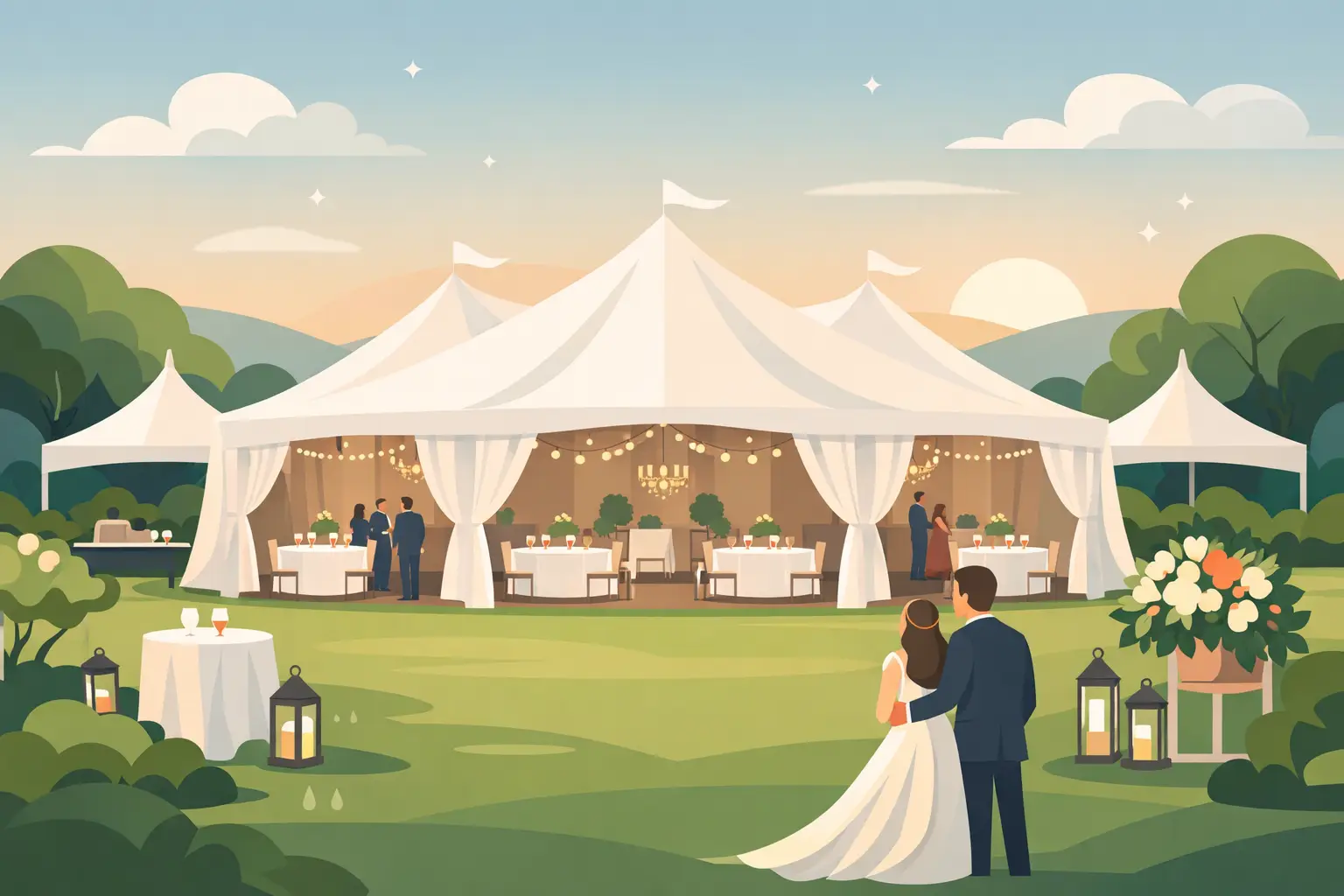 What Size Tent for Wedding Reception?