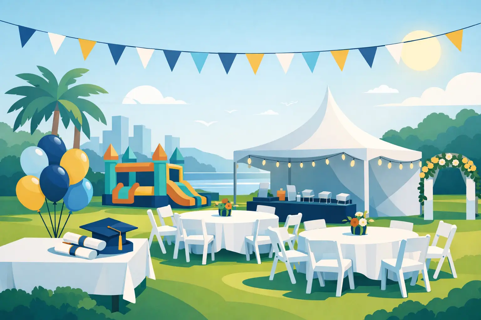 Outdoor Graduation Party Rentals for Florida Families