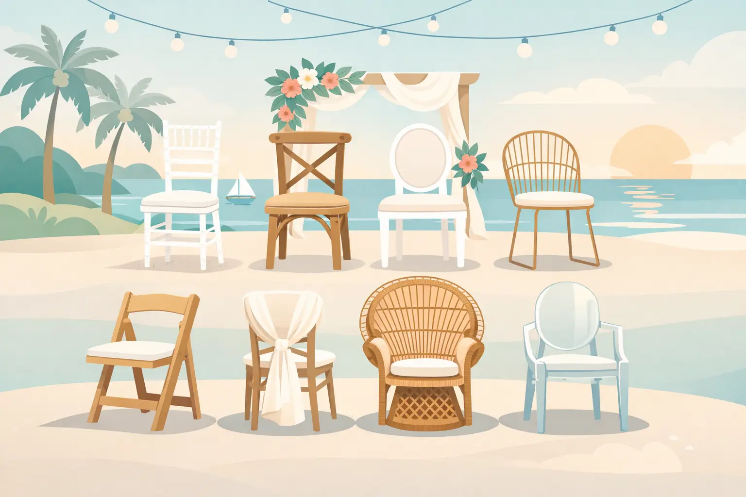 8 Best Wedding Chair Styles for Florida Weddings