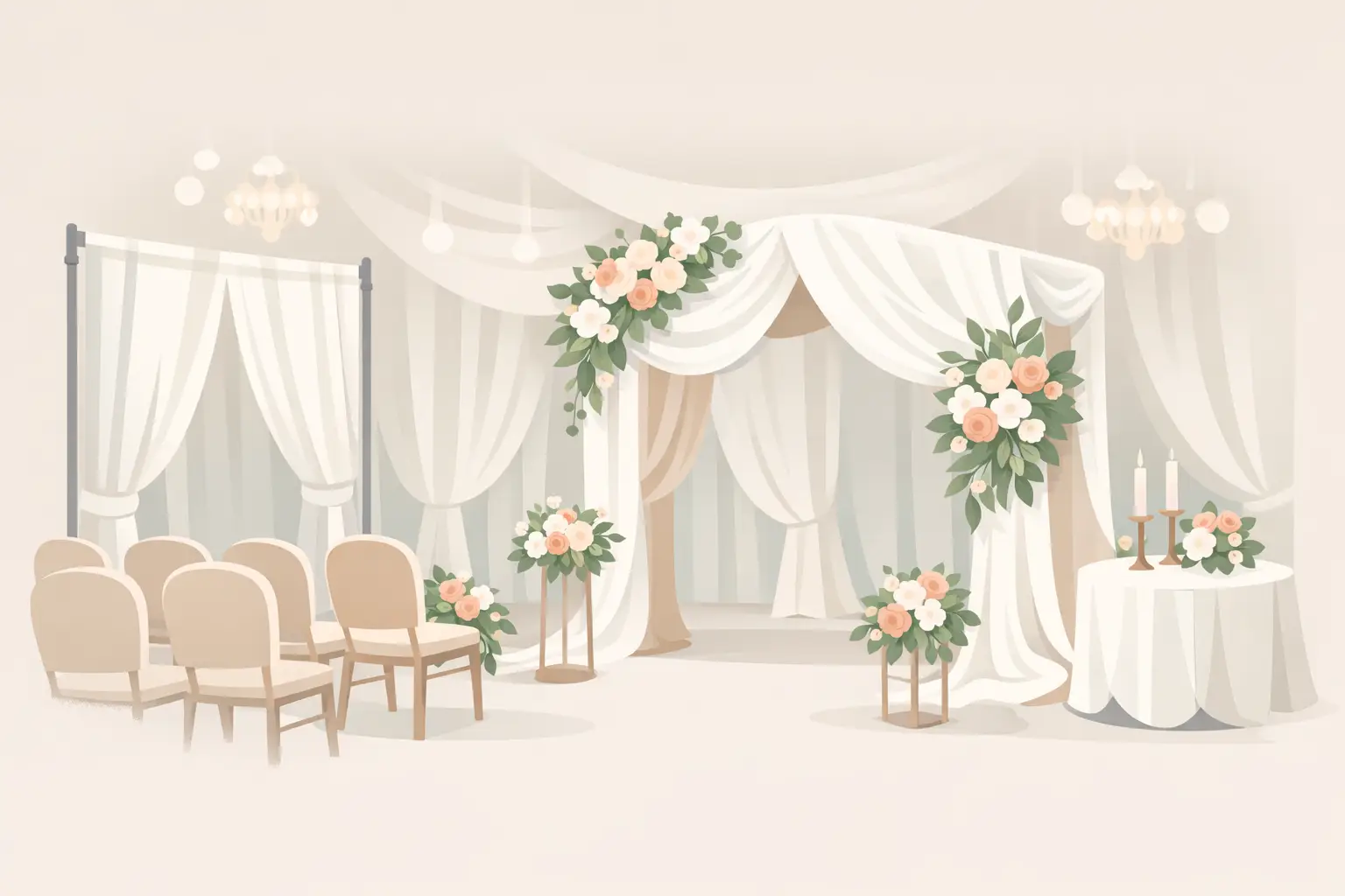 Pipe and Drape Rental for Wedding Spaces
