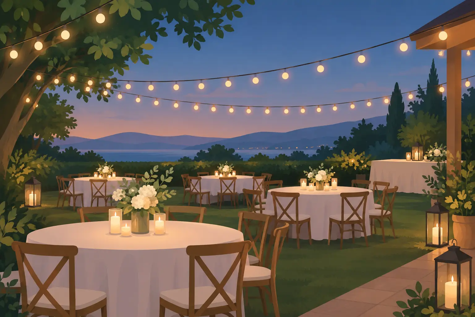 How to Light an Outdoor Reception With Ease