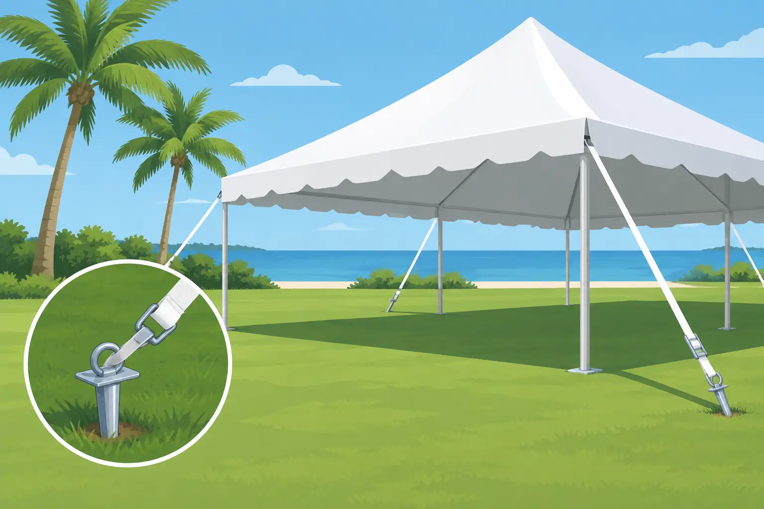 How to Anchor Party Tents Safely in Florida